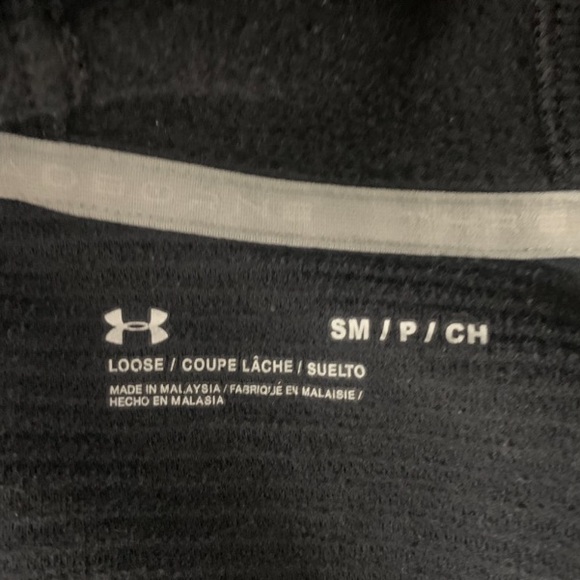 Under Armour Cropped Logo Sleeve Loose Fit Hooded Sweatshirt Black S - Picture 6 of 6